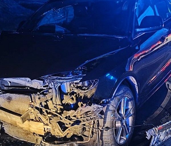 Zderzenie dwóch samochodów na trasie Wicko – Gęsia.-17415